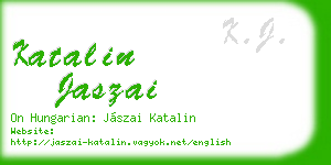 katalin jaszai business card